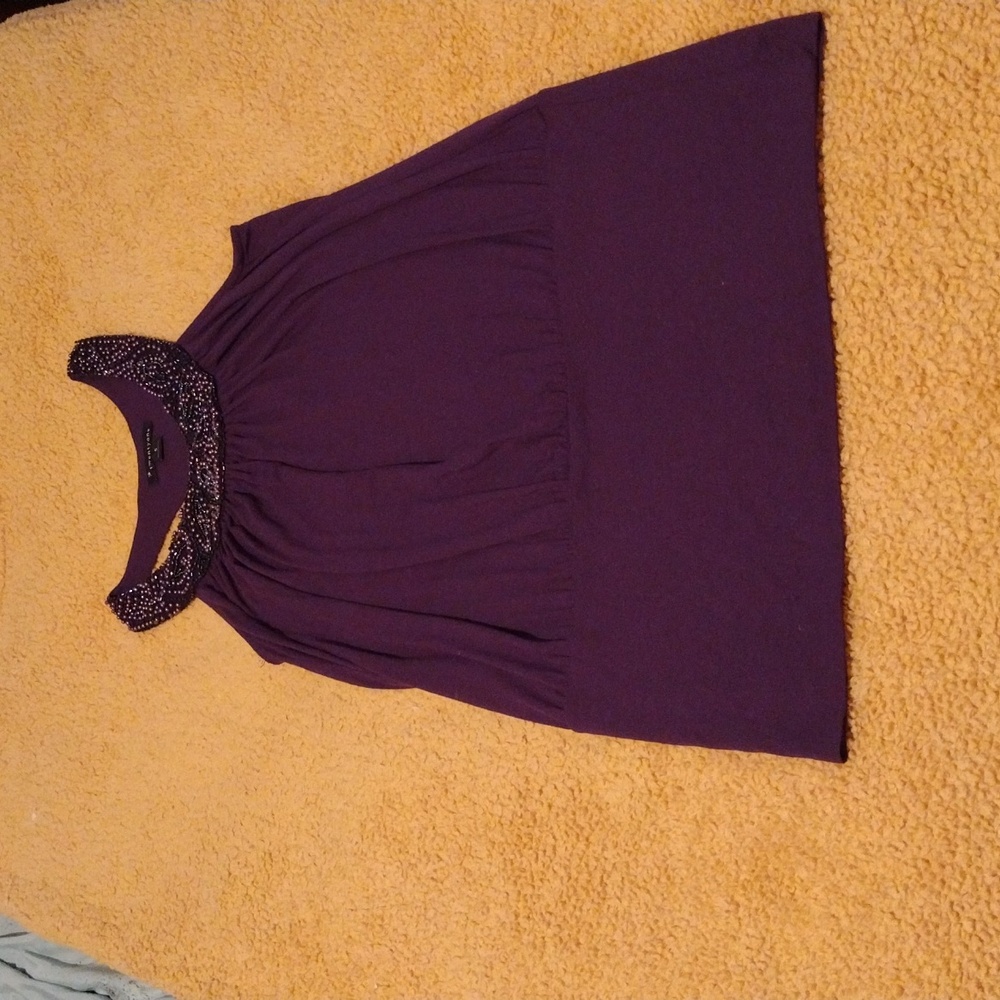 Chocolate Brown dress with beading - twenty-one size S